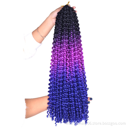 Wholesale Solid Color Ombre Prepassion Twist Crochet Braiding Hair Kinky Curly Butterfly Locs Synthetic Braiding Hair Extensions